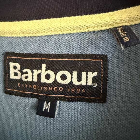 BARBOUR | Men's Sport Mix Contrast Collar and Cuffs Polo Shirt | Medium - Picture 4 of 7